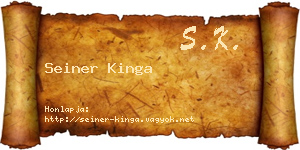 Seiner Kinga névjegykártya